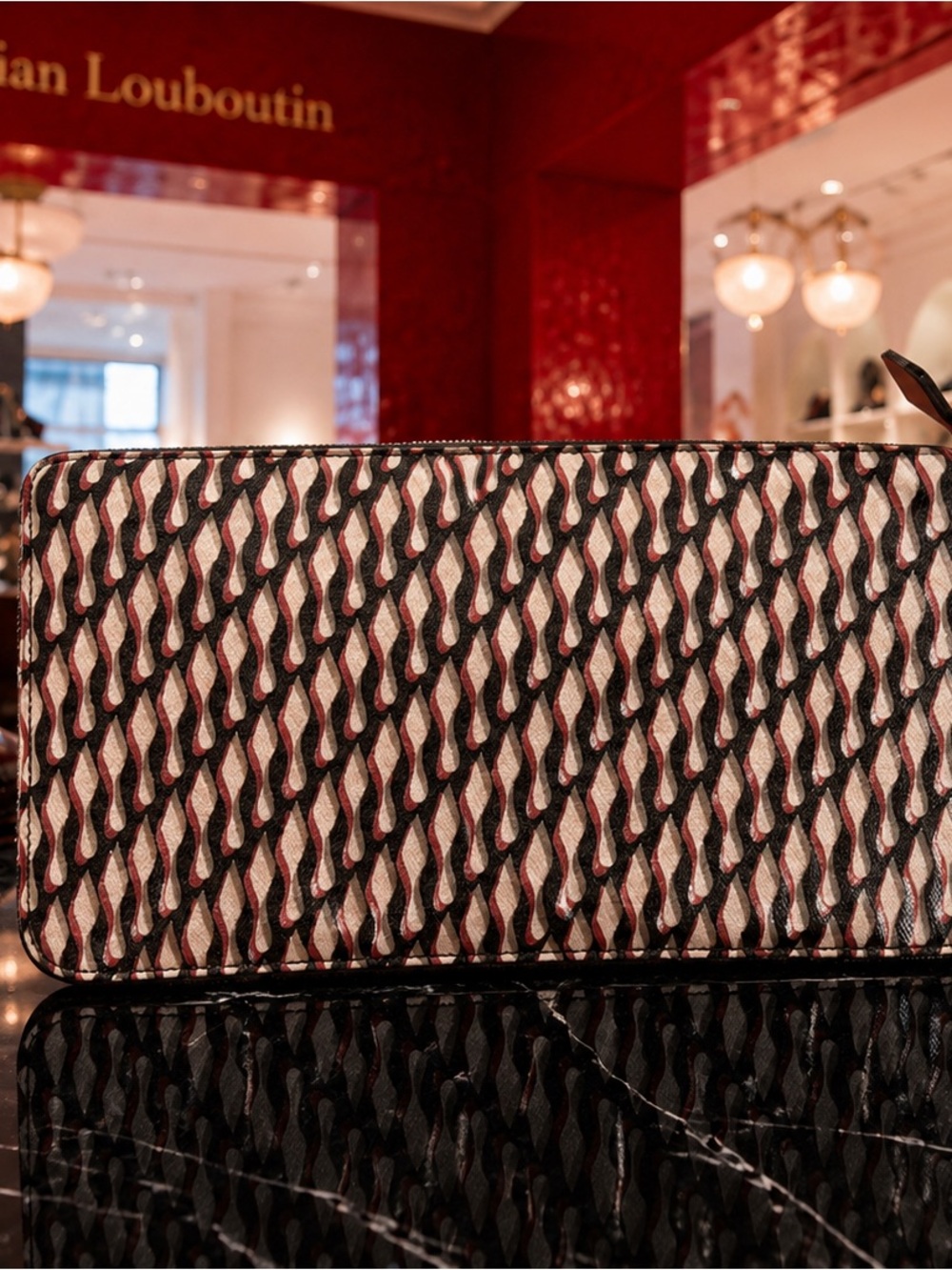 Christian Louboutin Panettone Wallet in "Toile Loubi"  with dust bag. - Picture 2 of 8